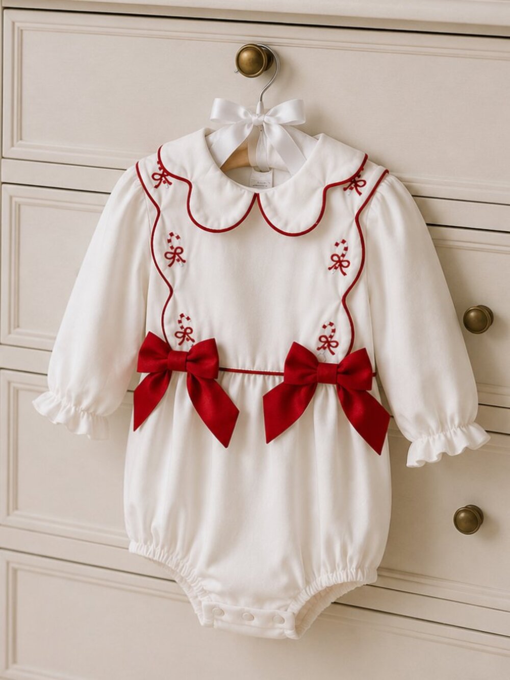 NWT Edgehill Collection x The Broke Brooke Claire Candy Cane Bubble Set Sz 12M